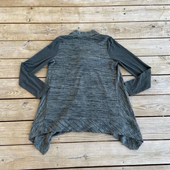 LOGO by Lori Goldstein Space Dyed Green Jacket S - Picture 2 of 5